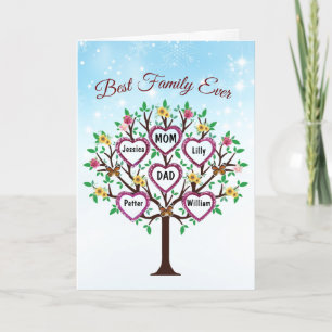 Beste Familie je Feiertagskarte