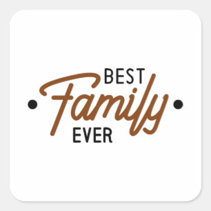 Beste Familie je Quadratischer Aufkleber