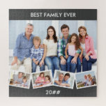 Beste Familie je ZigZag Foto Collage<br><div class="desc">Erstellen Sie Ihr eigenes personalisiertes Foto-Puzzle für die Beste Familie aller Zeiten. Die Bildvorlage ist für Sie bereit, fünf Foto hinzuzufügen, das Set ist fertig. Das Foto wird als Hintergrund verwendet und die restlichen 4 Foto werden in einem Zickzack-Foto entlang des Untergrundes angeordnet. Sie können die "Beste Familie je" bearbeiten,...</div>