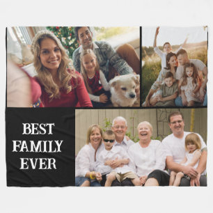 Beste Familie überhaupt Foto-Collage Fleece-Decke Fleecedecke