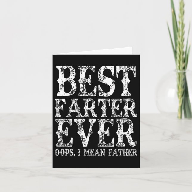 Beste Farter je Oops Ich Gemeine Vater Furz Funny  Karte (Vorderseite)