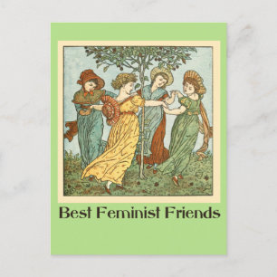Beste feministische Freundinnen Postkarte