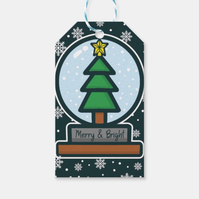 beste festliche Freude Geschenkanhänger (Vorderseite)