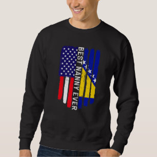 Beste Flagge der USA & Bosnien und Herzegowina Sweatshirt