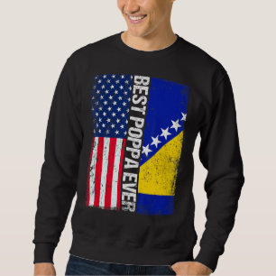 Beste Flagge der USA und Bosnien und Herzegowina Sweatshirt