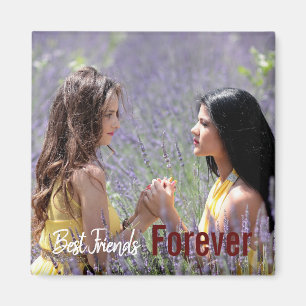 Beste Franten für immer Girly Niedliches Foto Magnet