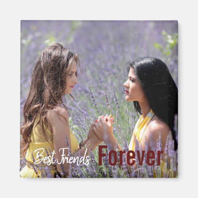 Beste Franten für immer Girly Niedliches Foto Magnet (Vorne)