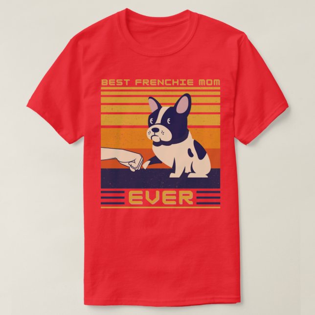 Beste französische Bulldog-Mama je T-Shirt (Design vorne)