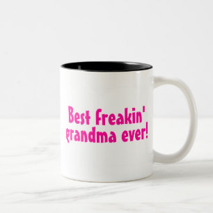 Beste Freakin Großmutter überhaupt (Rosa) Zweifarbige Tasse