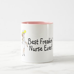 Beste Freakin Krankenschwester überhaupt Zweifarbige Tasse