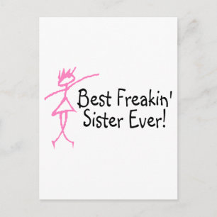 Beste Freakin Sister Ever Postkarte
