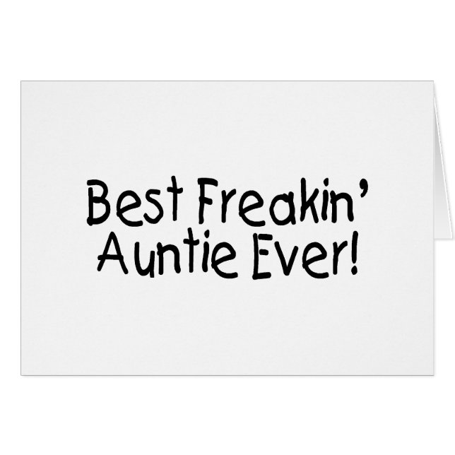 Beste Freakin Tante Ever (Vorderseite (Horizontal))
