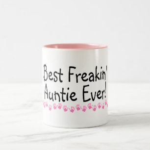 Beste Freakin Tante Ever Zweifarbige Tasse