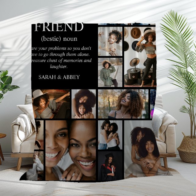 Beste-Freund-Definition-Fotocollage Fleecedecke (Von Creator hochgeladen)