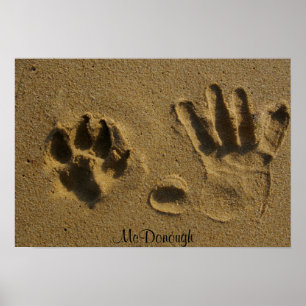 Beste Freund-Handdrucke Poster