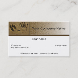 Beste Freund-Hundetatze und Handdruck Visitenkarte