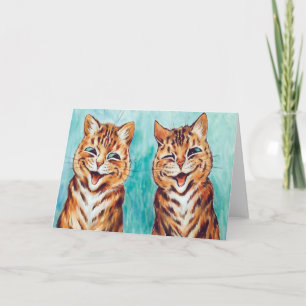 Beste Freund-Vintage Katzen-Karte Karte