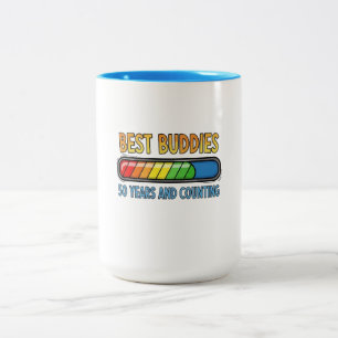 Beste Freunde 50 Jahre und mehr Zweifarbige Tasse