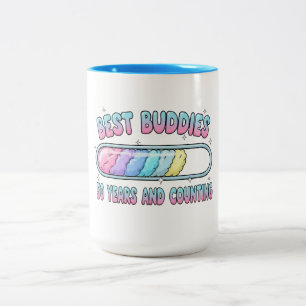Beste Freunde 50 Jahre und mehr Zweifarbige Tasse