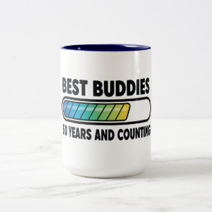 Beste Freunde 50 Jahre und mehr Zweifarbige Tasse