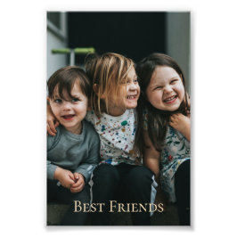 Beste Freunde | Anpassbare Fotovorlage & Text Fotodruck