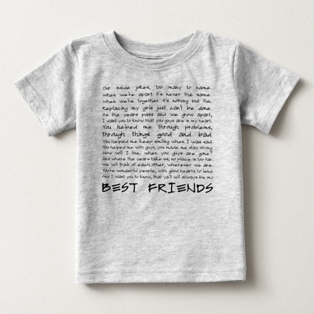 Beste Freunde Baby T-shirt (Vorderseite)