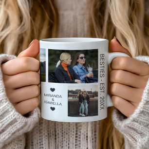 Beste Freunde Besties 7 Foto-Collage Kaffeetasse