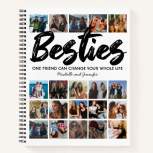 Beste Freunde Besties Foto-Collage-Notizbuch Notizbuch