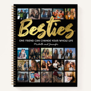Beste Freunde Besties Foto-Collage-Notizbuch Notizbuch
