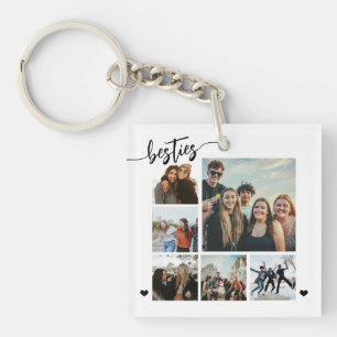 Beste Freunde Besties Fotocollage Schlüsselanhänger