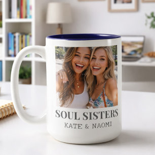 Beste Freunde BFF Besties Seelen-Schwestern Foto-T Zweifarbige Tasse