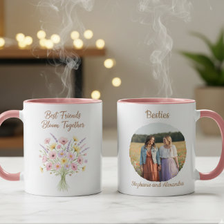 Beste Freunde blühen gemeinsam - Florales Geburtst Tasse