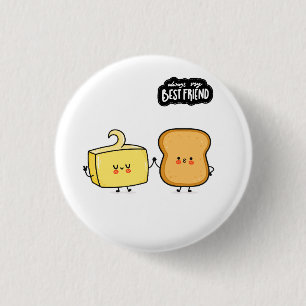 Beste Freunde Brot und Butter Button