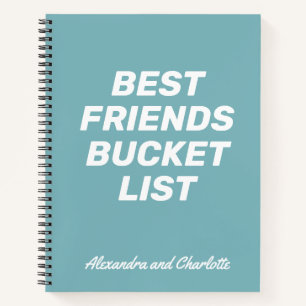 Beste Freunde Bucket List Einfach Personalisiert B Notizbuch