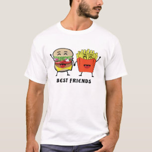 Beste Freunde - Burger und Pommes - Lustig T-Shirt