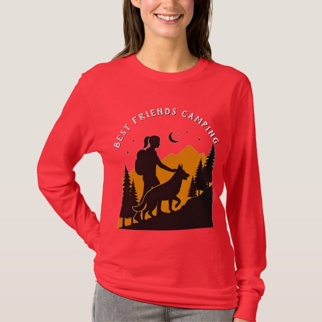 Beste Freunde Camping T-Shirt (Vorderseite)