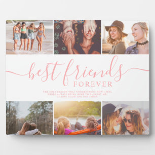 Beste Freunde cooles Skript Pink 6 Foto Collage Gr Fotoplatte