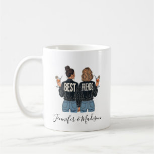 Beste Freunde Custom Haar BFF Besties Freundschaft Kaffeetasse
