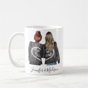 Beste Freunde Custom Haar BFF Besties Freundschaft Kaffeetasse