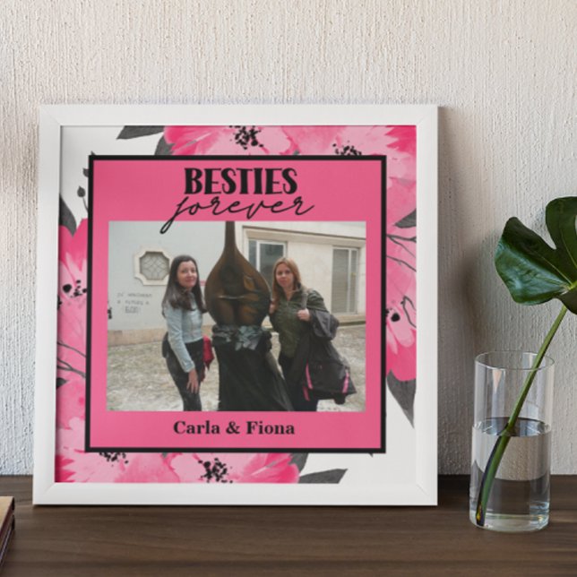 Beste Freunde Ein Foto Geschenk Pink Poster (Von Creator hochgeladen)