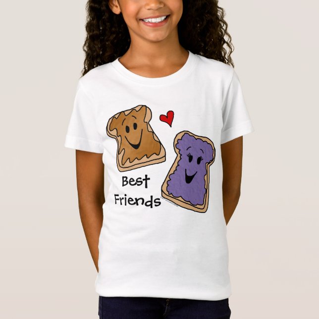 Beste Freunde, Erdnussbutter-Gelee-Cartoon-T - T-Shirt (Vorderseite)