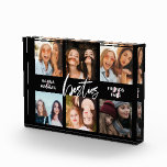 Beste Freunde Foto Collage Black<br><div class="desc">Ein tolles Geschenk,  um Ihre Freundschaft zu feiern! Eine Foto-Plakette mit Ihren Lieblings-6 Fotos,  personalisiert mit Ihren Namen.</div>
