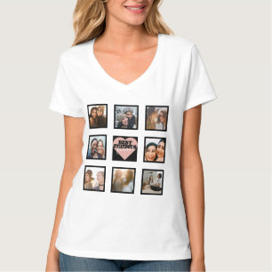 BESTE FREUNDE Foto Collage Roségold Herz T-Shirt
