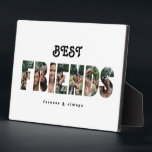 Beste Freunde Foto Geschenkkollektion für Freunde Fotoplatte<br><div class="desc">Für die besten Freunde ist diese Foto-Collage das ideale Geschenk. Das Layout ist eine Collage aus sieben Fotos, die zum Wort "Freunde" angeordnet sind. Alles, was Sie tun müssen, ist ein Bild von Ihrem besten Freund für jeden Brief in das Wort "Freunde", und Sie sind fertig! Ihre eigenen Namen oder...</div>