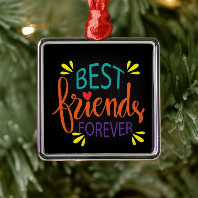**BESTE FREUNDE FÜR DEN FALL** METAL ORNAMENT AUS METALL (Baum)