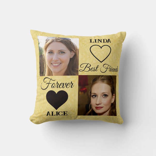Beste Freunde für immer BESTE FREUNDIN Geschenk Go Kissen (Vorderseite)