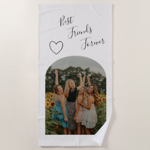 Beste Freunde für immer BFF Benutzerdefinierte Fot Strandtuch