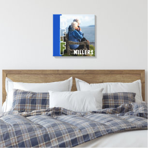 Beste Freunde für immer Blaue Foto-Illusions-Leinw Leinwanddruck