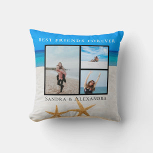 Beste Freunde für immer Foto-Collage Starfish Beac Kissen