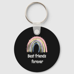 Beste Freunde für immer goldene Regenbogensterne  Schlüsselanhänger